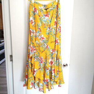 TOLANI Collection - Floral Ruffle Maxi Skirt, Medium (?)